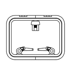 Picture of Lewmar 39930030 Low Profile Size 30 Rectangular Self Supporting Hatch
