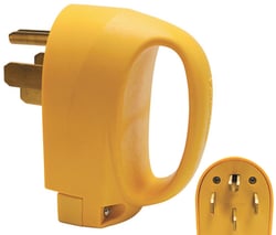 Picture of ParkPower by Marinco 50MPRV 50 Amp Male Replacement Plug with Extra Wide Handle