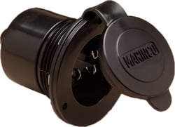 Picture of ParkPower by Marinco 150BBIRV 15 Amp 125V Power Inlet, Black