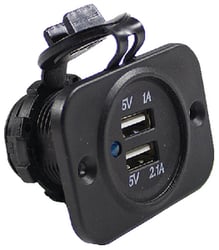 Picture of WirthCo 20601 Dual USB Port Charger with Weatherproof Cover