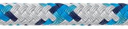 Picture of Samson 435026805030 XLS3 Yacht Braid Rope 13/32" x 500' White with Blue Tracer