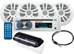Picture of Boss Audio Systems MCK508WB.64S Marine Stereo Package with Bluetooth CD Receiver and 6.5" Speakers