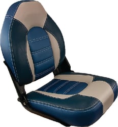 Picture of Springfield Marine 1061069B Skipper Premium High Back Fold Down Seat Blue/Gray