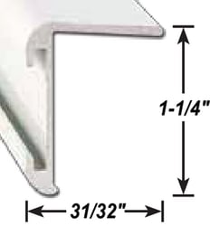 Picture of AP 021852028 Long Leg Insert Corner Molding 8 Foot Black Aluminum
