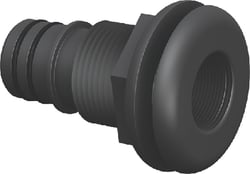 Picture of Flow Rite MA043QLB Qwik-Lok Thru-Hull Fitting 1-1/8" Black Straight Threaded Flanged