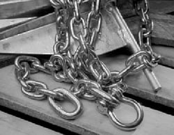 Picture of Tie Down Engineering 95226 Danforth Anchor Chain 3/8" x 6' Stainless Steel with Shackle
