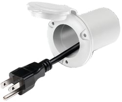 Picture of Pro Mariner 51310 AC Plug Holder+ Universal 120V Inlet White