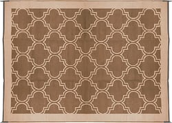Picture of Camco 42877 Reversible RV Patio Mat 6ft x 9ft Lattice Brown/Tan