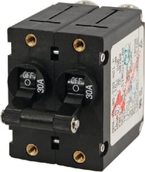 Picture of Blue Sea Systems 7239 A-Series Toggle Circuit Breaker 40 Amp Double Pole Black