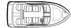 Picture of Carver Covers 79010 Flex-Fit PRO Poly-Flex II V-Hull Runabout Boat Cover 22-23 Ft