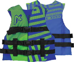 Picture of Airhead Sports Group 30081-03-A-BLLG Youth Trend Life Vest USCG Approved Type III Green Blue