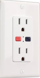 Picture of JR Race Car 15005 120V/15 Amp GFCI Electrical Outlet White