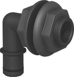 Picture of Flow Rite MA007QLB Qwik-Lok Thru-Hull Fitting 3/4 Inch Black Elbow