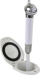Picture of Scandvik 12106P Recessed Push-Button Transom Shower with White Handle and 6' Hose