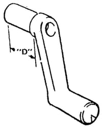 Picture of Strybuc Industries 838PBLK Plastic 1" Window Operator Handle with Screw