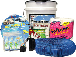 Picture of Valterra K88122 RV Starter Kit in a Bucket with Sewer Hose and Water Hookups