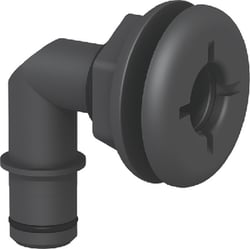 Picture of Flow-Rite MA-027-QLB 3/4" Qwik-Lok Thru-Hull Fitting 90 Degree Elbow Flanged Black