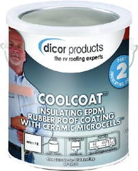 Picture of Dicor RPIRCT1 Cool Coat Insulating Roof Coating for EPDM Rubber Roofs, Tan, 1 Gallon