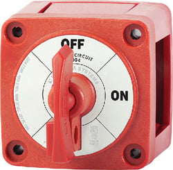 Picture of Blue Sea Systems 6004 Mini Battery Switch On/Off with Locking Key Red
