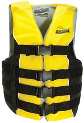 Picture of Seachoice 86420 Deluxe 4-Belt Ski Vest PFD Black/Yellow Large/XL