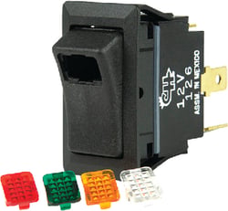 Picture of BEP Marine 1001716 Illuminated Rocker Switch SPST Off-On 4 Color Lenses