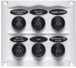 Picture of BEP Marine 9006WPW Waterproof Switch Panel with Inline Fuse Holders