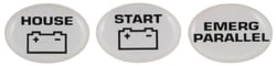 Picture of BEP Marine SET715 Battery Switch Label Set - House, Start, Emergency Parallel
