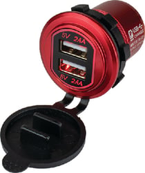 Picture of Sea-Dog Line 4265041 Dual USB Power Socket Red 4.8A