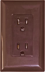 Picture of Diamond Group DG15BRVP 15 Amp Self-Contained Decor Receptacle Brown