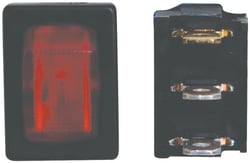 Picture of Diamond Group DG623PB Mini Illuminated On/Off SPST Switch Black/Red - 3 Pack