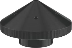 Picture of T-H Marine GFEL-LG-BK-DP G-Force Eliminator Trolling Motor Prop Nut for Lowrance Ghost - Black