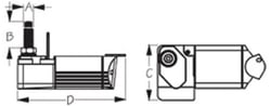 Sea-Dog Line 412238W3 Waterproof Heavy Duty 12V Marine Wiper Motor 80° Sweep 3.5" Shaft White — image 3