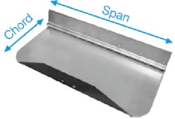 Picture of Bennett TPA129 Trim Plane Assembly 12" x 9" Stainless Steel Trailing Edge