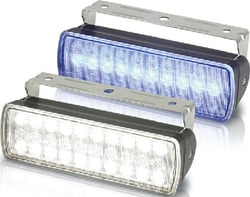 Picture of Hella 980950061 Sea Hawk XL Dual Color LED Floodlight Black Housing Blue/White