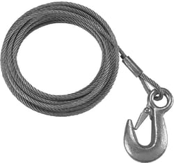 Picture of Wesbar WC3250100 Galvanized Winch Cable with Hook Assembly 3/16" x 25' 4200 lb