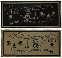 Picture of Ming's Mark LRVH8187 LED Illuminated Reversible Patio Mat 8' x 18' Brown/Beige