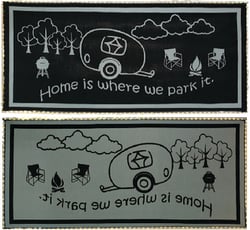 Picture of Ming's Mark LRVH8181 LED Illuminated RV Patio Mat 8' x 18' Black/White Reversible