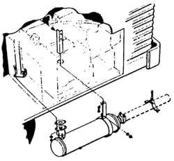 Picture of Cummins 155-1258 Right Side Muffler for Onan RV Generators