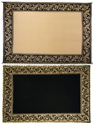 Picture of Ming's Mark RA811WL Classical LED Illuminated Reversible Patio Mat 8' x 11' Black/Beige