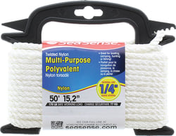 Picture of SeaSense 50012890 1/4 Inch x 50 Ft Twisted Nylon Rope White