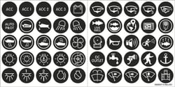 Picture of Blue Sea Systems 4230 Push Button Switch Icon Label Kit - 50 Labels