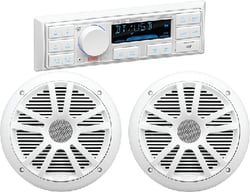 Picture of Boss Audio Systems MCK500WB6 Marine Mechless Digital Media Receiver with Speakers