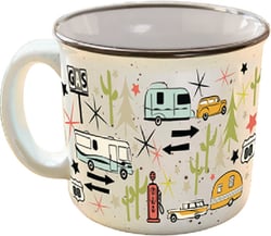 Picture of JR Race Car CC004C Ceramic Coffee Mug 15oz - Wanderlust White