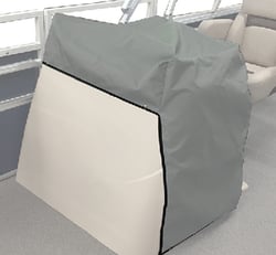 Picture of Carver Covers 61064F-10 Pontoon Console Cover Large - Fortress Gray