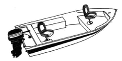 Picture of Carver Covers 70124F-10 Poly-Flex II Boat Cover for 14.5' V-Hull Fishing Boats