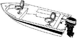 Picture of Carver Covers 71116F-10 Poly-Flex II Boat Cover for 16.5' V-Hull Fishing Boats