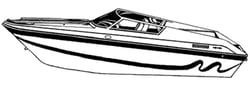 Picture of Carver Covers 74325S11 Sun-DURA Boat Cover for 25.5' Performance Style Boats Grey