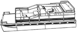 Picture of Carver Covers 77620S-11 Sun-DURA Pontoon Boat Cover 20.5' with Bimini Top Grey