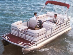 Picture of Carver Covers 77622S-11 Sun-DURA Pontoon Boat Cover 22.5' Grey