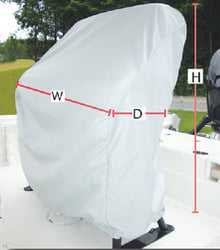 Picture of Carver Covers 84013F10 Poly-Flex II Universal Leaning Post Cover Grey 47"H x 41"W x 24"D